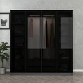 Dulap pentru haine, Minerva, Kale, 180x190x52 cm, PAL, Antracit / Negru
