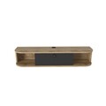 Comoda TV, Zena Home, Ibarra, Stejar negru / Oud