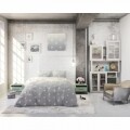 Lenjerie de pat pentru doua persoane Twinkle Stars Grey, Sleeptime, amestec bumbac