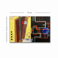 Tablou decorativ, 4570KANDINSKY011, Canvas, Lemn, Multicolor