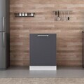 Dulap pentru bucatarie, Hanah Home, Minar, 60x87x58 cm, Alb / Antracit