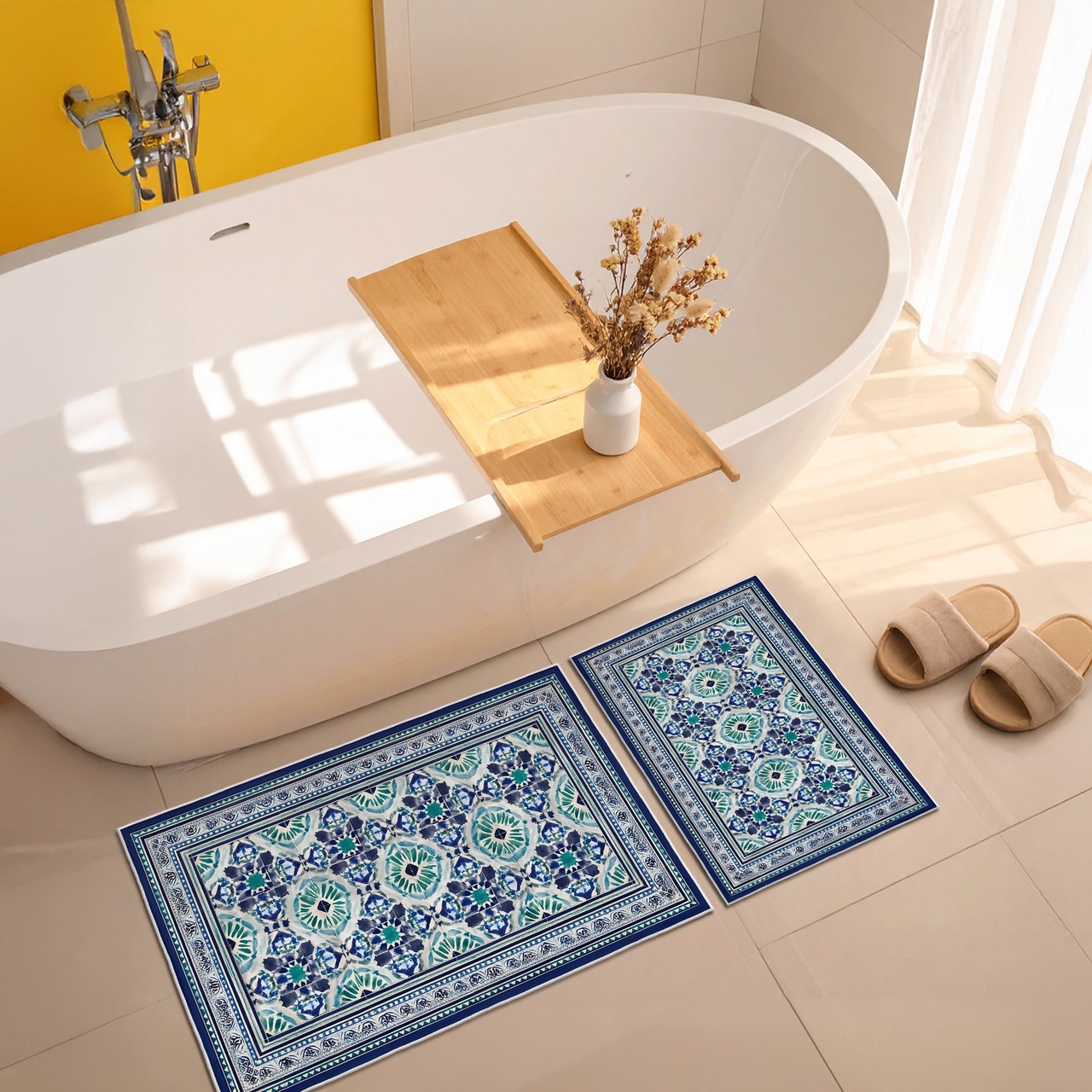 Set covorase de baie, L'essentiel Maison, Asr27, Albastru - view 2
