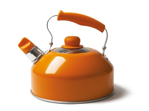 Ceainic cu fluier, Pop Cook, Excelsa, 2 L, aluminiu, portocaliu