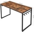 Birou, Vasagle, 140 x 60 x 75 cm, PAL/otel, maro rustic