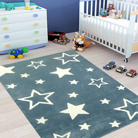 Covor, Machine Star, 160×230 cm, 30% POLIESTER/70% POLIPROPLEN, Albastru Covoare