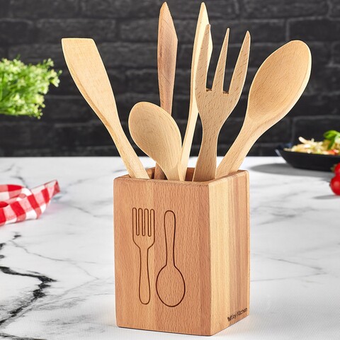 Set ustensile de bucatarie UP00678, Forsberg, 6 piese, lemn Forsberg