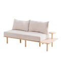Canapea 2 locuri Seri, Homla, 180x76x75 cm, lemn/poliester, bej