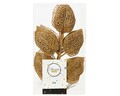 Set 12 decoratiuni Leaves, Decoris, 36x6x2 cm, plastic, auriu