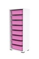 Dulap multifunctional, Estella, Cara 8N, Alb/Roz