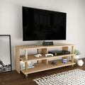 Comoda TV, Retricy, Pueblo, 120x44.6x47.4 cm, PAL, Aur / Stejar