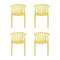 Set 4 scaune Carlo, Heinner, plastic, galben