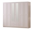 Dulap pentru haine, Rabi, Rb-186-04, 210x182x52 cm, Alb mat
