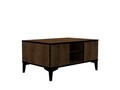 Masuta de cafea, Puqa Design, Gediz, 90x45x60 cm, PAL, Nuc / Negru