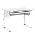 Birou pentru copii Studare, Inter Link, 110x68x55-78 cm, MDF, alb/gri
