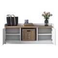Pantofar, Wren, P2 - 1808, 120 x 45 x 40 cm, pal melaminat, alb/nuc
