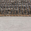 Covor cu 2 fete Jute Ombre Grey, Flair Rugs, 60x230 cm, iuta/poliester/lana, gri