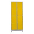 Dulap de depozitare cu incuietoare, Shelvoria, Js1026Sa, 67x200x37 cm, Otel, Gri / Galben