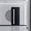 Decoratiune de perete, Guzeste, metal, 160 x 70 cm, negru