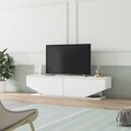 Comoda TV, Minima, Ares, 160x37x32.7 cm, Alb