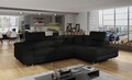 Coltar extensibil dreapta 4 locuri, ELTAP, Anton, 272x203x85 cm, lemn/poliester, negru/negru