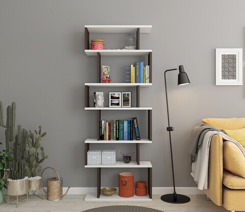 Corp biblioteca, Colman, Bates, 60x19.6x160 cm, PAL, Alb / Gri închis