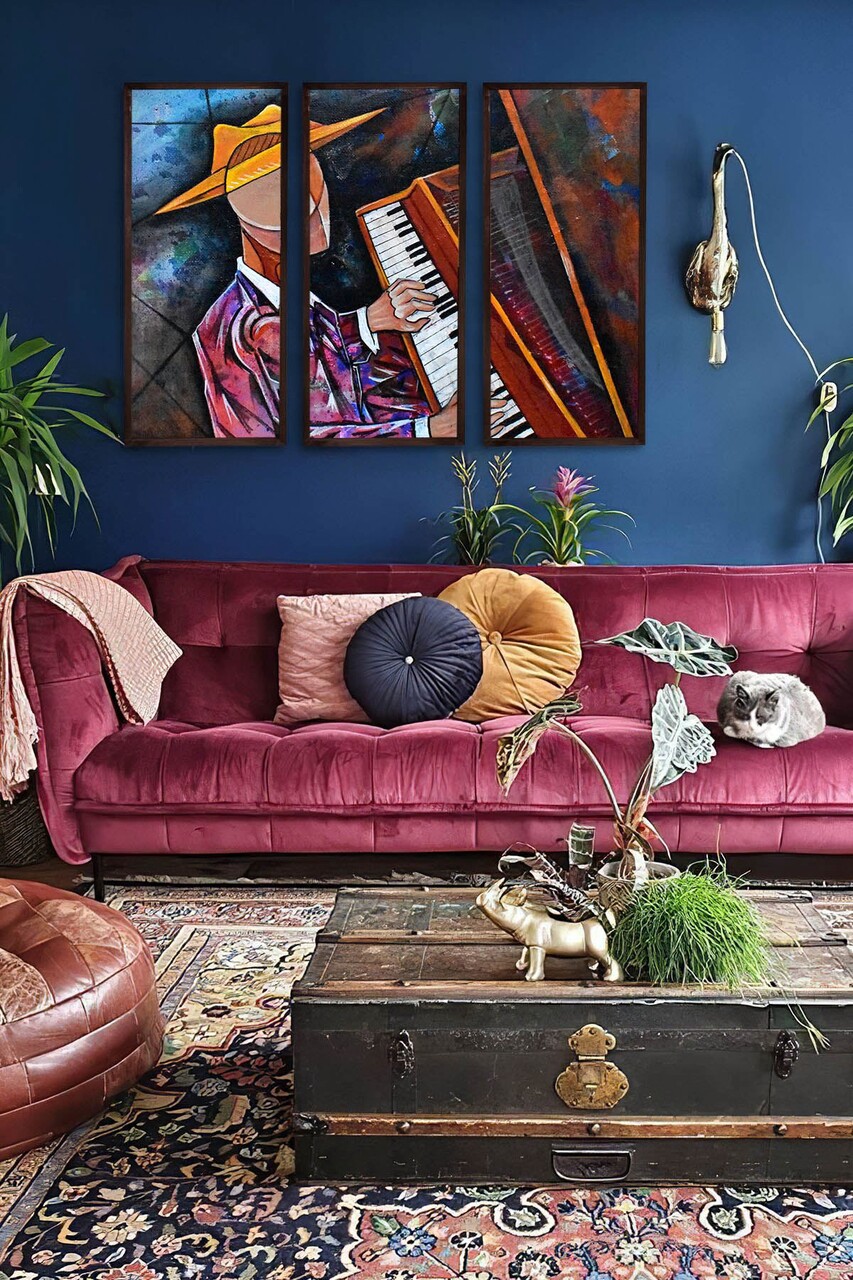 Set 3 tablouri decorative Artsmdfdkset7 Vopsea: 100% MDF (grosime: 27 mm) Multicolor