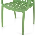 Scaun cu brate suprapozabil, Amir, 58 x 57 x 82 cm, plastic, verde