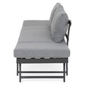 Pat de zi gradina/terasa, Haga, L.123 l.74 H.29.5/73, aluminiu, antracit/gri