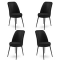 Set de scaune, Charlotte, Dexa, Metal, Negru
