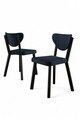 Set scaune (6 bucăți), Charlotte, Arfe, Antracit / Negru