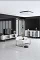 Set mobilier living, Bexley, Luxe, Alb / Argintiu