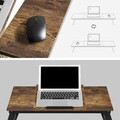 Masuta pentru laptop, Vasagle, inaltime ajustabila, 71 x 35 x 23 cm, MDF/bambus, maro rustic