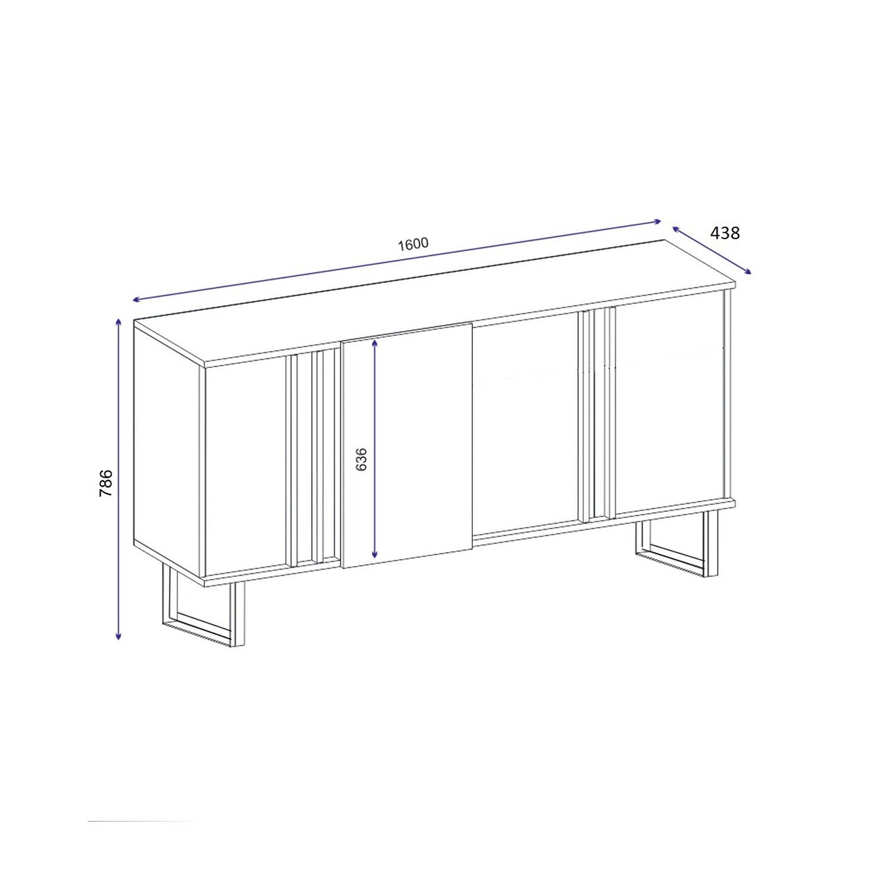 Masuta de cafea, Bexley, Gold Line, 80x80x40 cm, PAL, Nuc / Negru