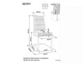 Scaun Berry Brego, Signal, 44x44x97 cm, textil/otel, mustar/negru