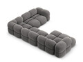 Coltar panoramic dreapta 5 locuri, Loretto, Cosmopolitan Design, 345x250x68 cm, catifea, gri