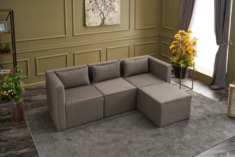 Coltar moduler lina kose koltuk , balcab home, 80x80x72 cm, lemn, maro