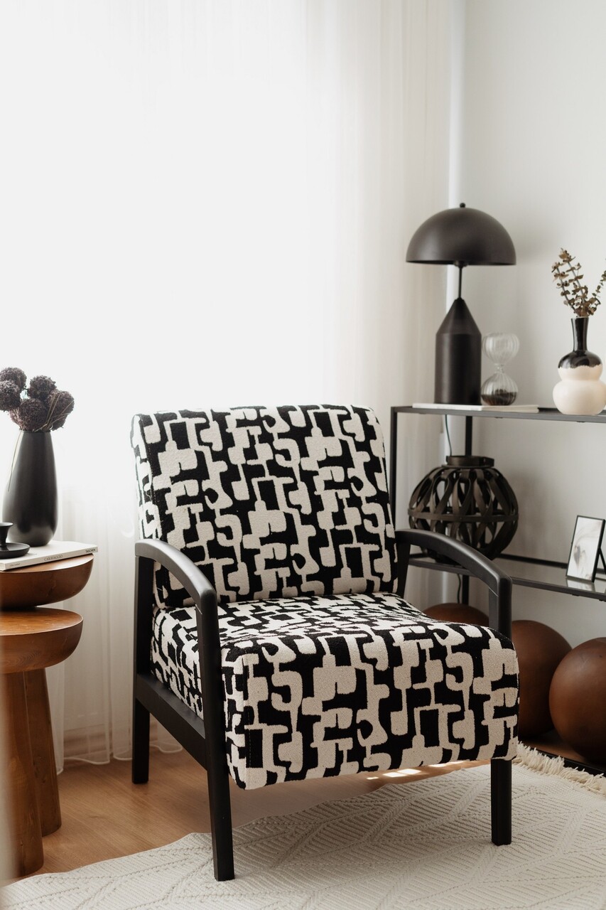 Fotoliu, Atelier del Sofa, 383EVN1257, Lemn, Alb/Negru - view 5