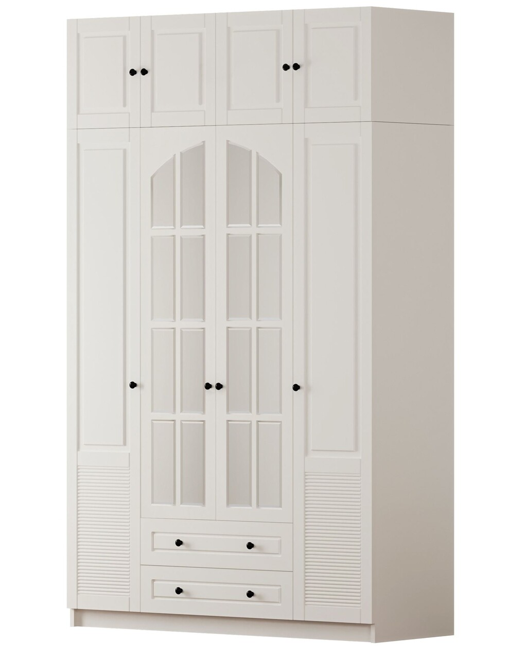 Dulap pentru haine, Rabi, Rb-185-18, 140x240x52 cm, Alb mat - 2 | YEO