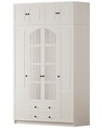 Dulap pentru haine, Rabi, Rb-185-18, 140x240x52 cm, Alb mat