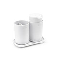 Set accesorii pentru baie 3 piese, Brabantia, White, polipropilena, alb