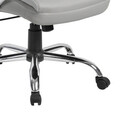 Scaun de birou Beta, Pakoworld, 65x70.5x111 cm, piele ecologica, gri