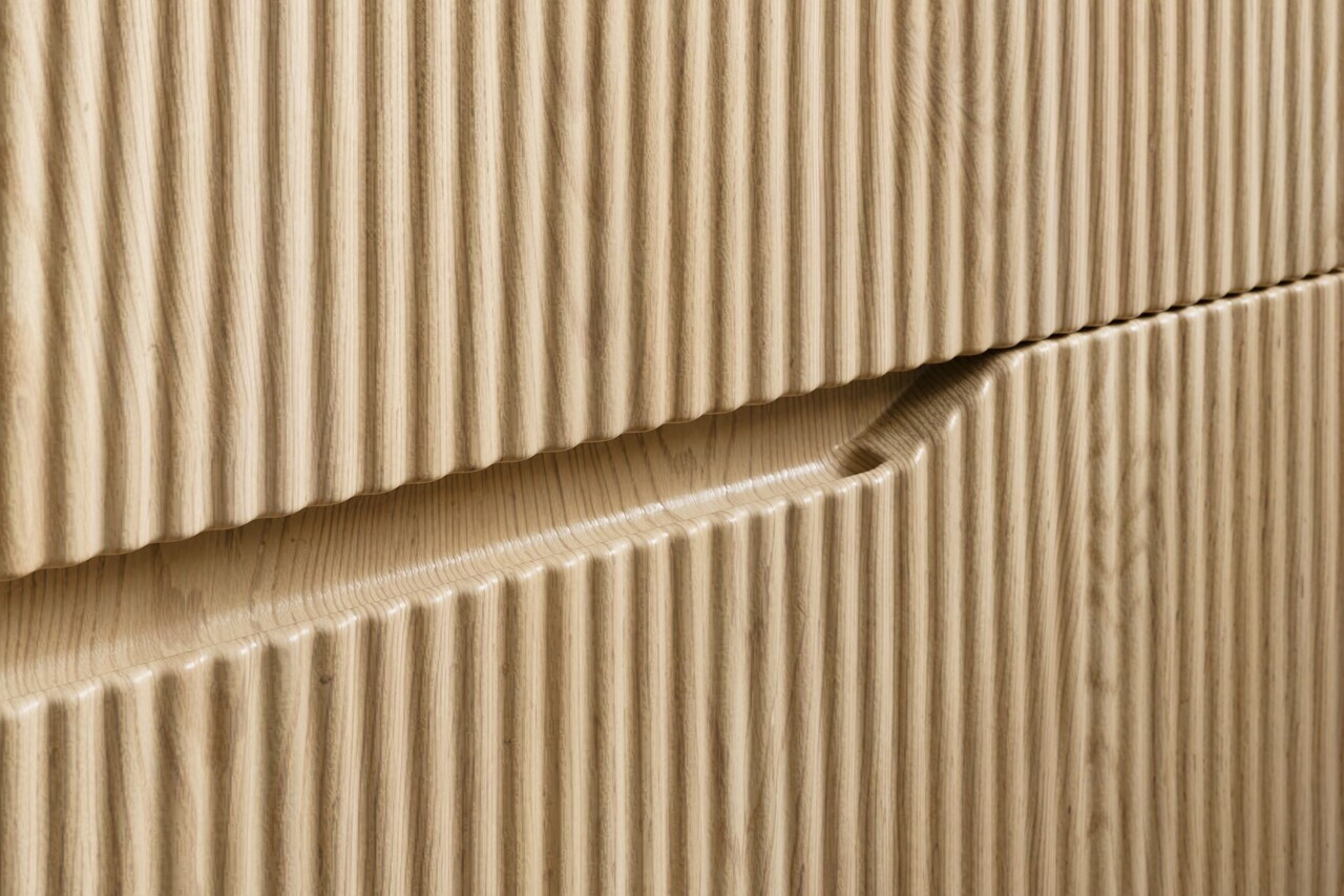 Set mobilier baie Nordic Cremona 60 cm, dulap inalt si masca lavoar, Comad, MDF/PAL, stejar - view 6
