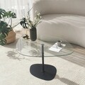 Masuta de cafea, Neostill, Soho, 85x40x67 cm, Sticla temperata, Transparent/Negru