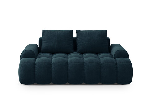 Canapea 2 locuri, Linz, Cosmopolitan Design, 175x100x84 cm, catifea, albastru petrol inchis
