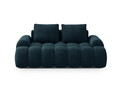 Canapea 2 locuri, Linz, Cosmopolitan Design, 175x100x84 cm, catifea, albastru petrol inchis