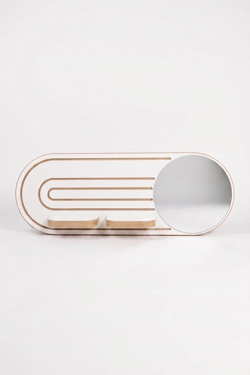 Raft de perete, Hanah Home, Artmtkwll8-White, MDF, Alb — imaginea 3