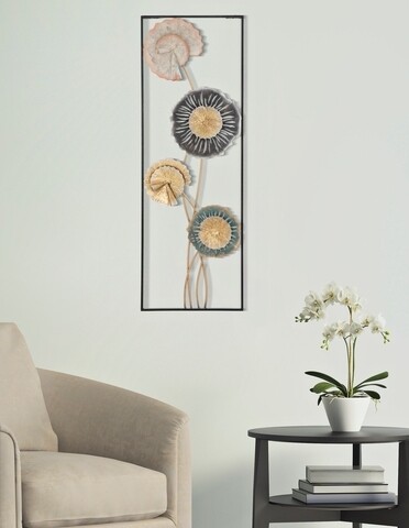 Decoratiune de perete let a, mauro ferretti, 30x5x88.5 cm, fier, multicolor