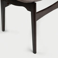 Scaun Eroso, Homla, 48x55.5x74.8 cm, poliester/lemn, maro inchis/bej
