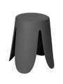 Scaunel pentru baie Comiso, Wenko, 44.5x46 cm, plastic/poliuretan, antracit