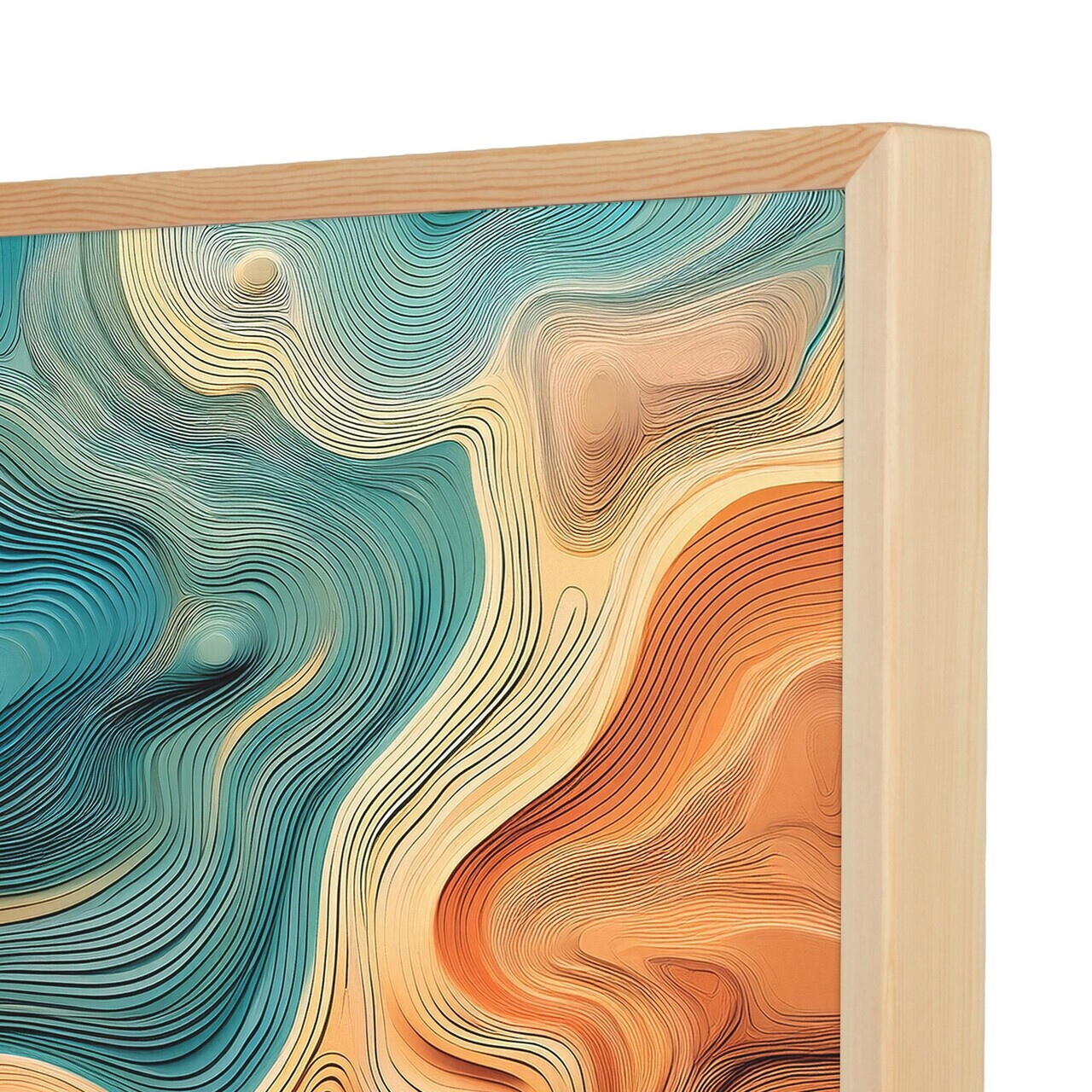 Tablou decorativ, Cc-D-Ah-1001 70 x 95, Canvas, Cadru: 100% LEMN (Grosime: 18 mm), Multicolor - view 3